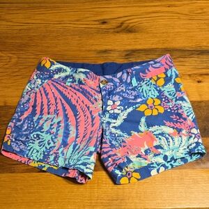 Lilly Pulitzer Tropical Print Women's Shorts Cotton Size 00